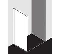 Kermi Nica 2000 latéral match1 -tlg. NITWL10020VAK 100x200cm, argent brillant, verre de sécurité trempé, gauche, sur receveur de douche