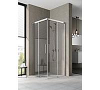 Kermi Nica entrée de coin Nica Kermi demi-partie 2 pcs. NIC2R10320VAK 103x200cm, droite, argent brillant, verre de sécurité trempé, sur la zone de douche