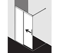 Kermi Nica NIJ2L14020VPK 140 x 200 cm, argent brillant, TSG clair Clean, gauche