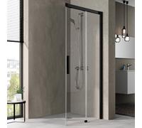 Kermi Nica Porte coulissante, avec élément fixe, pour accès d'angle, NIC2R083203PK, NIC2R