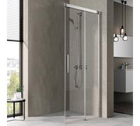 Kermi Nica Porte coulissante, avec élément fixe, pour accès d'angle, NIC2R14318VAK, NIC2R