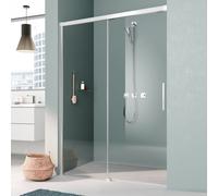 Kermi Nica Porte coulissante, avec élément fixe, pour niche, NIL2L11018VPK, NIL2L