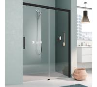 Kermi Nica Porte coulissante, avec élément fixe, pour niche, NIL2R110203AK, NIL2R
