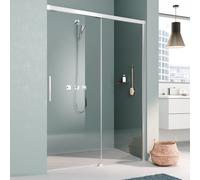Kermi Nica Porte coulissante, avec élément fixe, pour niche, NIL2R14020VAK, NIL2R