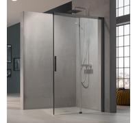 Kermi Nica Porte coulissante, avec élément fixe, pour paroi latérale, NID2R100203AK, NID2R