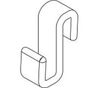 Kermi Nica crochet ZDHHHHHNI000XK serviettes ZDHHHHHNI000XK transparent, adapté pour paroi latérale