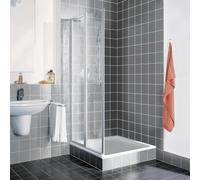 Kermi Nova 2000 Porte battante, avec élément fixe, pour accès d'angle, N2ESL0801811K, N2ESR