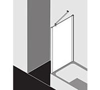 Kermi Panneau latéral Pega raccourci à la baignoire PETVD07016VAK 70x160cm, argent brillant, TSG clair