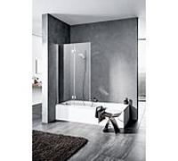 Kermi paroi de baignoire Liga LI2PR120151PK 120x150cm, argent mat brillant, verre de sécurité trempé clair, droite