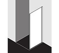 Kermi paroi latérale Ibiza 2000 80x185, argent / brillant mat, TSG transparent KermiClean