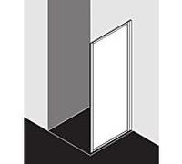 Kermi paroi latérale Nova 2000 75x185, argent / brillant mat, Kerolan Fontana