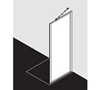 Kermi paroi latérale Nova 2000 TWD N2TWD0902011K 90x200 cm, le verre de l' art, un brillant mat argent