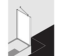 Kermi paroi latérale Pega raccourcie en baignoire PETVD09016VPK 90x160cm, argent brillant, verre de sécurité trempé clair