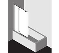 Kermi Pasa XP Kermi avec champ fixe PXDTL09015VPK 90x150cm, argent brillant, verre de sécurité trempé clair, gauche