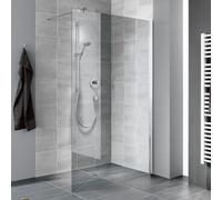 Kermi Pasa XP paroi latérale PXTWF10020VPK 100x200cm, argent brillant, verre de sécurité trempé clair, avec stabilisation à 90 degrés