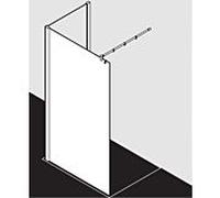 Kermi Pasa XP paroi latérale PXTWF09018VPK 90x185cm, argent brillant, verre de sécurité trempé clair, avec stabilisation à 90 degrés