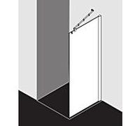 Kermi Pasa XP paroi latérale PXTWG12018VPK 120x185cm, argent brillant, verre de sécurité trempé clair, avec stabilisation à 45 degrés