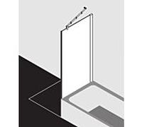 Kermi Pasa XP paroi latérale raccourcie à côté de la baignoire PXTVD10017VAK 100x175cm, argent brillant, verre de sécurité trempé clair