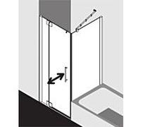 Kermi Pasa XP Porte battante, avec élément fixe, pour paroi latérale, PX1WL10320VAK, PX1WL