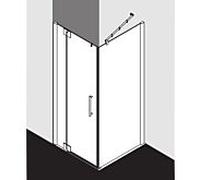 Kermi Pasa XP porte battante 2000 -fl.Champ fixe pour paroi latérale PX1WL120201AK 120x200cm, brillant argent mat, TSG clair, gauche, sur receveur de douche