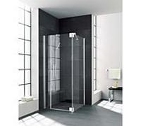 Kermi Pasa XP porte battante 2000 -fl. u panneau fixe pour paroi latérale PX1FL120201PK 120x200cm, argent mat brillant, TSG clear clean, gauche, sur receveur de douche