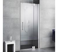 Kermi Pasa XP porte battante 2000 -swing avec panneau fixe PX1TR07520VAK 75x200cm, argent brillant, TSG clair, droite