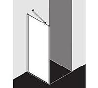 Kermi Pega panneau latéral PETWD08318VAK 83x185cm, argent brillant, verre de sécurité trempé, sur la zone de douche
