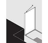 Kermi latérale Pega raccourcie à la baignoire PETVD07516VAK 75x160cm, argent brillant, TSG clair