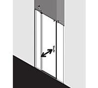 Kermi Pega Porte battante, avec élément fixe, avec élément annexe, pour niche, pour paroi latérale, PE1AL11020VAK, PE1AL