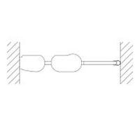 Kermi Pega porte battante 2000 -swing avec panneau fixe PE1FL11018VAK 110x185cm, argent brillant, TSG clair, gauche
