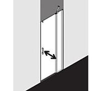 Kermi Pega Porte battante, avec élément fixe, pour niche, PE1GR09018VAK, PE1GR