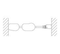 Kermi Pega porte battante 2000 -swing avec panneau fixe PE1GR12020VZK 120x200cm, verre de sécurité trempé argent brillant SR Arena C Clean, droite
