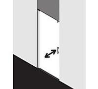 Kermi Pega porte battante 2000 -wing PE1TL10018VZK 100x185cm, argent brillant TSG SR Arena C Clean, gauche