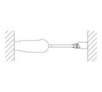 Kermi Pega porte battante 2000 -wing PE1WR09020VAK 90x200cm, argent brillant, TSG clair, droite