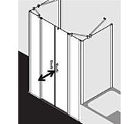 Kermi Pega Porte battante, avec élément fixe, pour niche, pour paroi latérale, PEPTF12020VPK, PEPTF