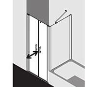 Kermi Pega Porte battante, pour niche, pour paroi latérale, PEPTD09320VPK, PEPTD