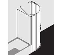 Kermi Pega Porte battante, avec élément fixe, PEP5509020VAK, PEP55