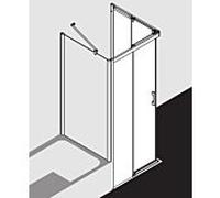 Kermi Pega Porte coulissante, pour accès d'angle, PEC2L09020VPK, PEC2L