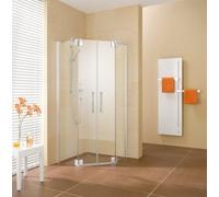 Kermi Pentagon PASA XP F00 F5120, PXF00F5120VPK, Couleur: Argent Brillant Verre Véritable Brillant Nettoyant Clair