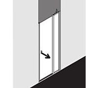 Kermi porte battante 80 x 200 cm ZKN2SFW080201 sil / mattgl, Kerolan Fontana