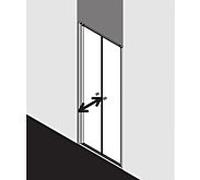 Kermi porte battante Nova 2000 90 x 185 cm, argent / brillant mat, Kerolan Fontana