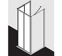 Kermi porte coulissante d' Kermi angle Ibiza 2000 , 2 parties 75x185, si / mat., TSG incolore KermiClean