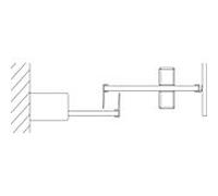 Kermi porte Nica , 2 pièces, avec panneau fixe NID2L11020VPK 110x200cm, argent brillant, verre de sécurité trempé clair, gauche, sur receveur de douche