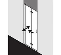 Kermi Diga Porte pliante, pour niche, DI2DL07520VPK, DI2DL