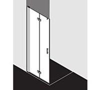 Kermi porte pliante Diga DI2YL12020VAK 120x201.7cm, argent brillant, TSG clair, gauche