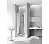 Kermi porte pliante Diga en niche DI2DR100182PK 100x185cm, blanc, TSG clear Clean, droite