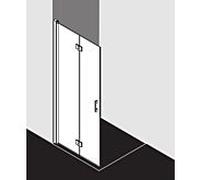 Kermi porte pliante Liga LI2YL08020VPK 80x200cm, argent brillant, TSG clear Clean, gauche