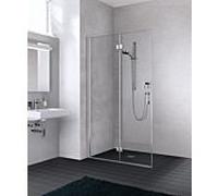 Kermi porte pliante Liga LI2YR08020VPK 80x200cm, argent brillant, TSG clear Clean, droite
