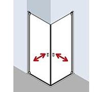 Kermi Raya portes battantes entrée coin RA1ER09020VPK de 90x200cm, STG clair KermiClean, partie droite de la moitié