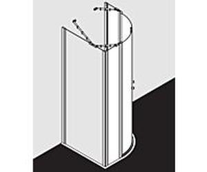Kermi quadrant douche Ibiza 2000 100x100x185, R 50, argent / MattG, ESG KermiClean